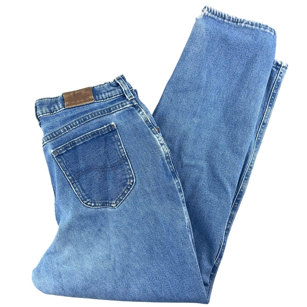 Vintage 90s Lee High Waist‎ Mom Jeans Womens 16 Blue Tapered Medium Wash USA